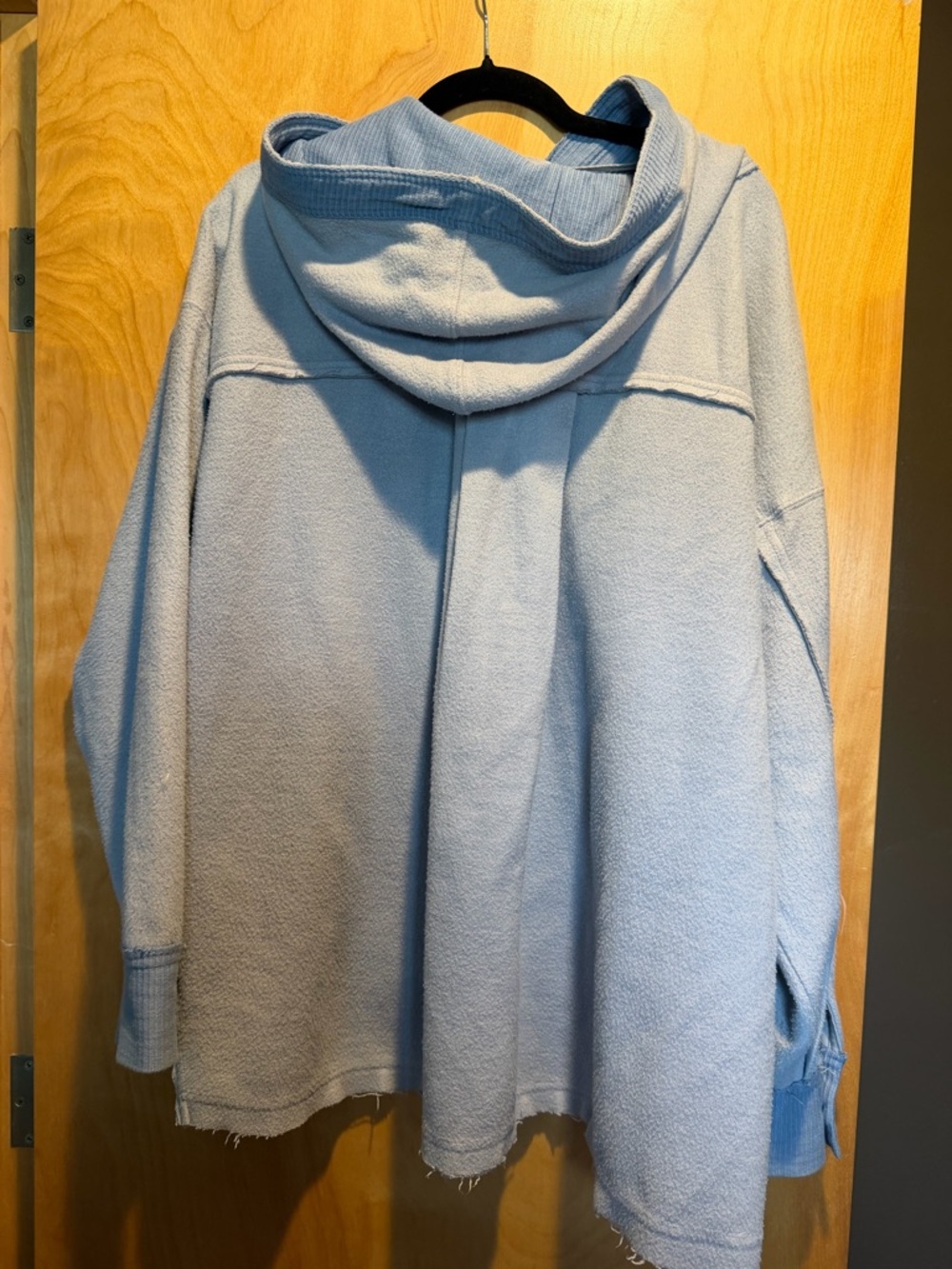 Free People Pale Blue Hooded Pullover - Picture 2 of 3